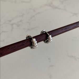 Pretty Bird • White Gold Plated Mini Huggies